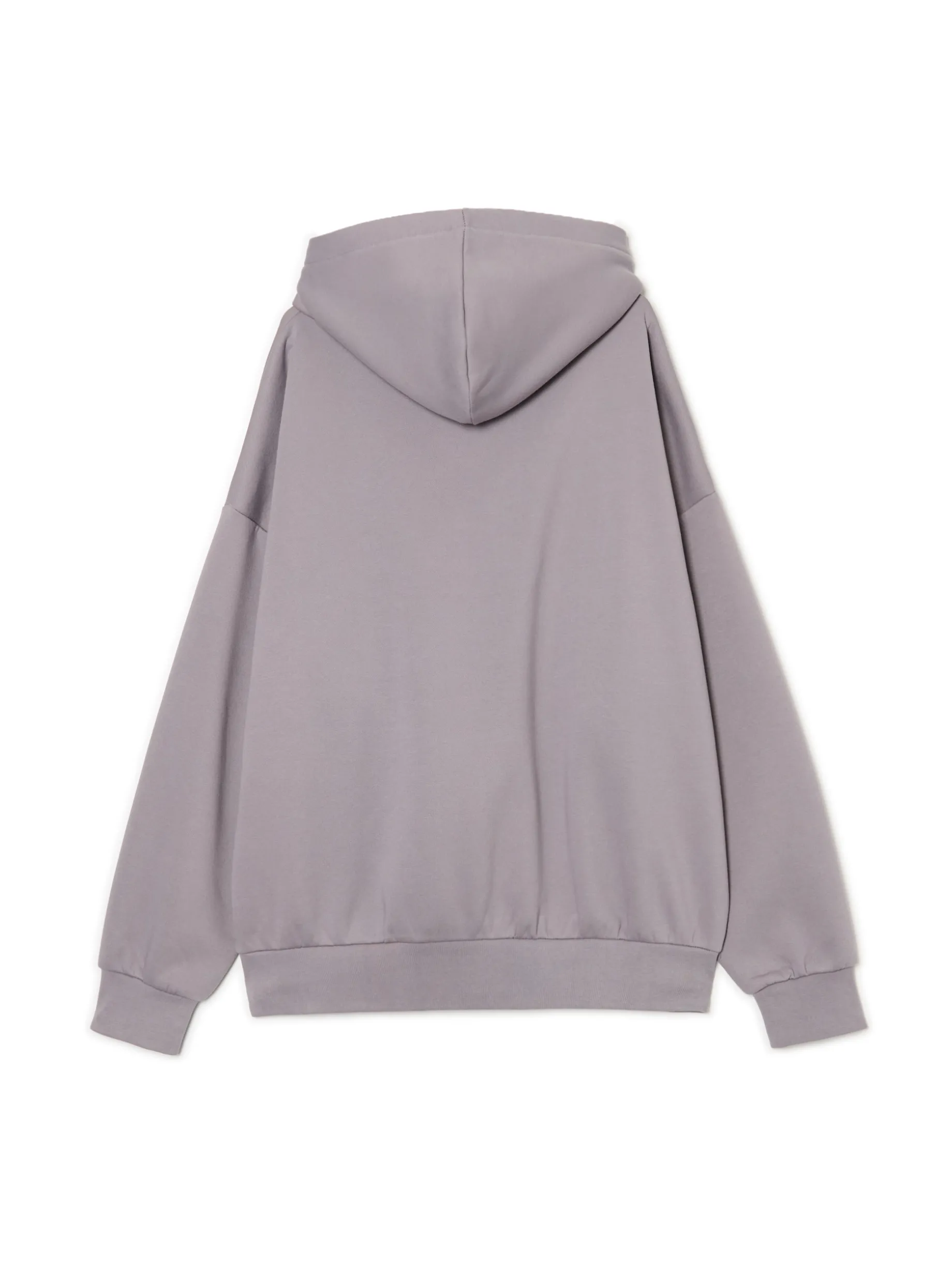 Szara bluza z kapturem i nadrukiem UNISEX