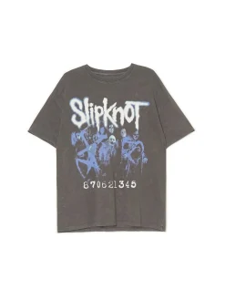 Szara koszulka z nadrukiem Slipknot