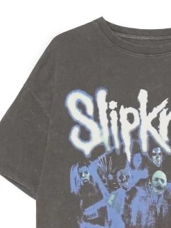 Szara koszulka z nadrukiem Slipknot