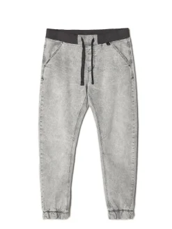 Szare jeansowe joggery