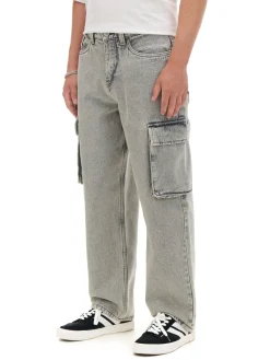 Szare jeansy baggy