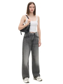 Szare jeansy baggy