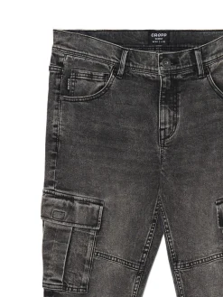 Szare jeansy skinny