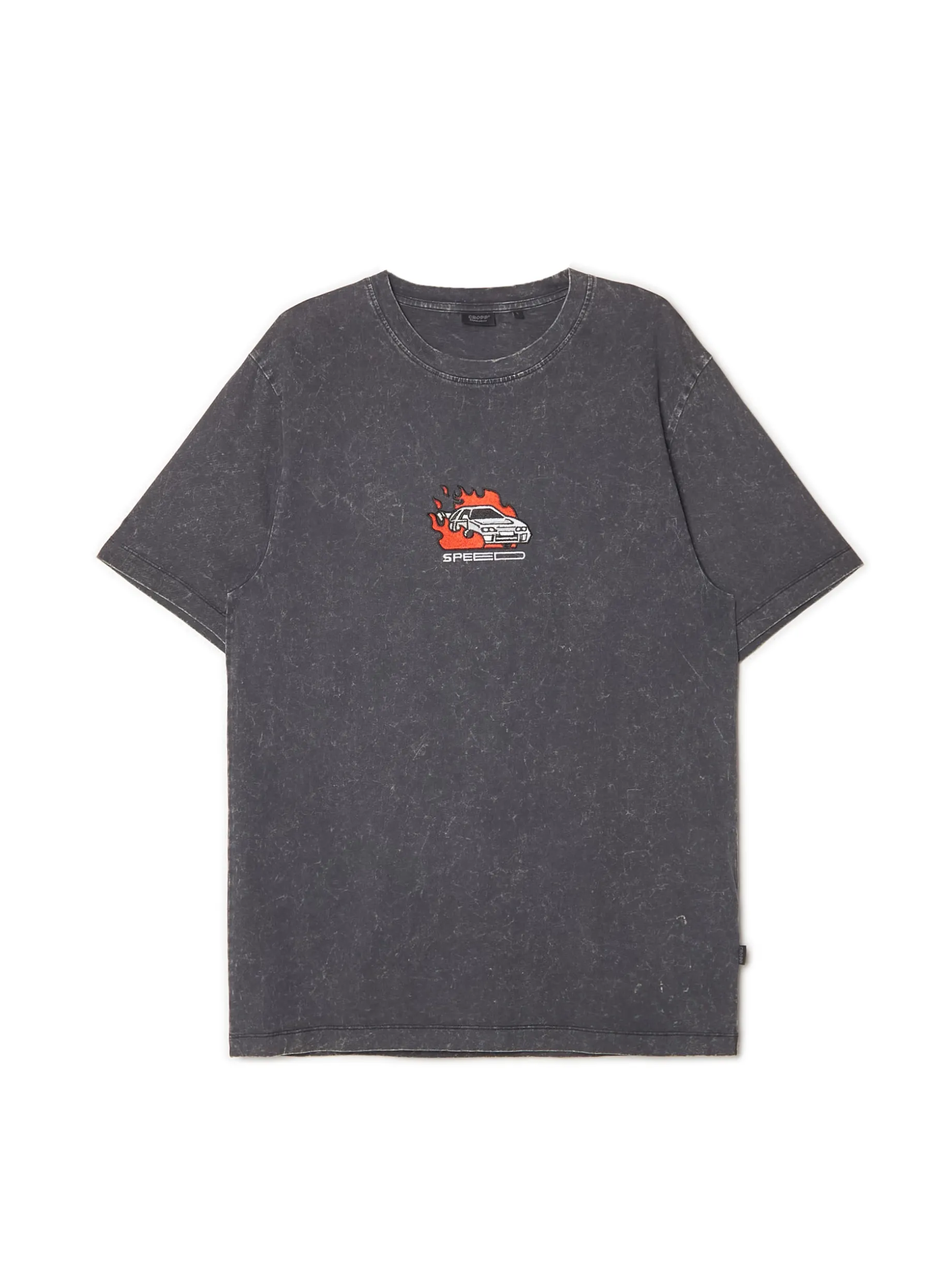 T-shirt z efektem acid wash