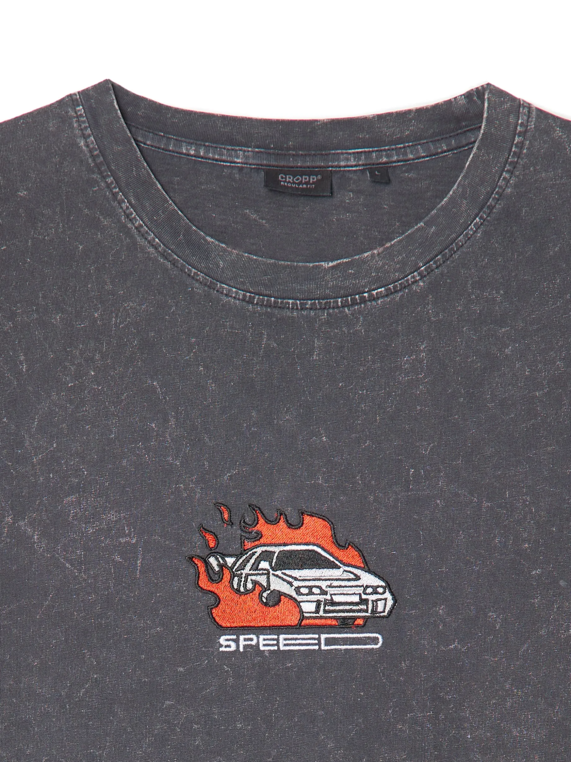 T-shirt z efektem acid wash