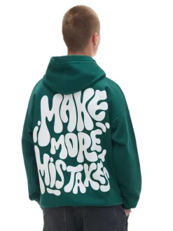Zielona bluza hoodie z nadrukiem