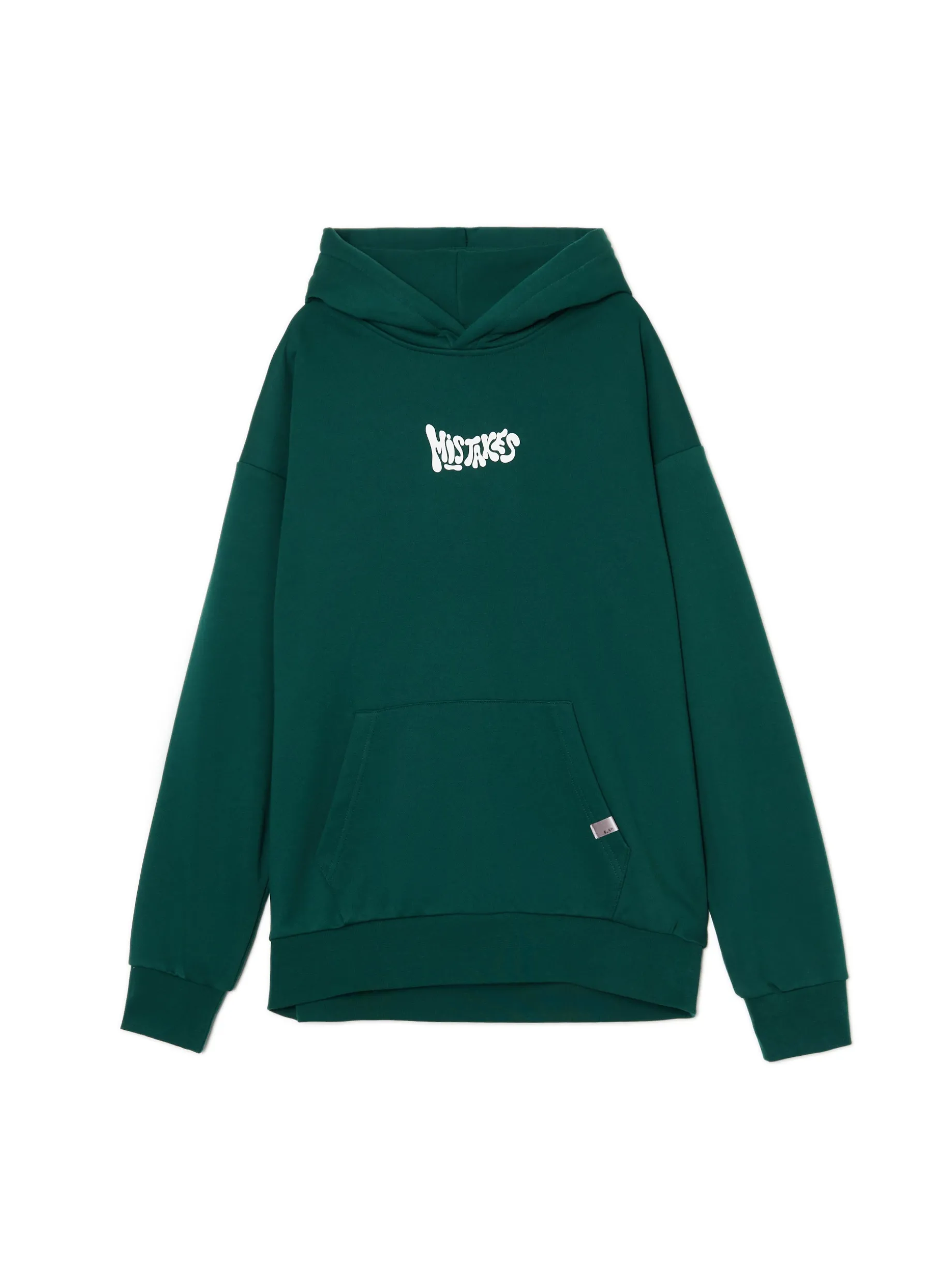 Zielona bluza hoodie z nadrukiem